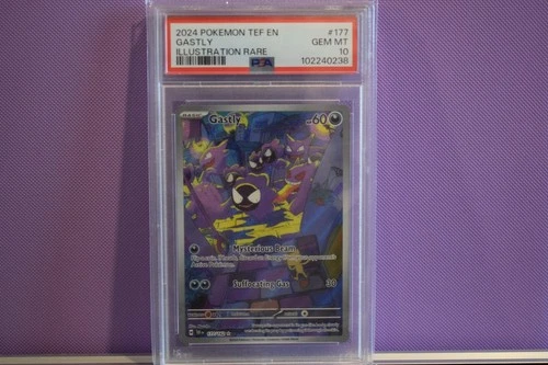 Gastly 177/162 IR Temporal forces, PSA 10, Gem Mint.