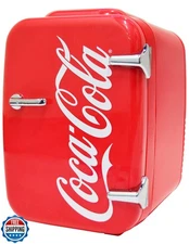 Cooluli Retro Coca-Cola Mini Fridge for Bedroom - Car, Office Desk and Colleg