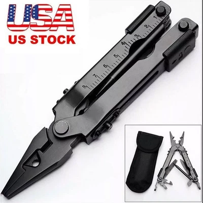 SUMMER_HOME 13 In1 Outdoor Survival Multi Tool Plier Compact Pocket Stainless Steel Plier