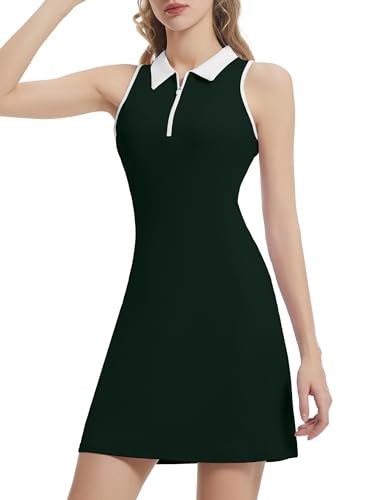 GGOV WOMEN TWO PIECE TENNIS GOLF WEAR DRESSES F WOMEN M - 04 DARK GREEN