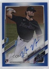 2021 Topps Chrome Rookie Blue Refractor 74/150 Nick Neidert #RA-NN Auto rp9