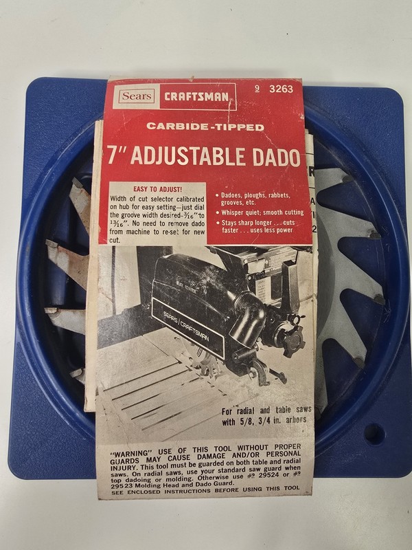 Vintage CRAFTSMAN - 7" Adjustable Dado Blade 16 Tooth Model #9-3263