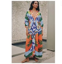 Anthropologie Celandine X Claire Johnson Carolita Women Maxi Dress Size XL Boho