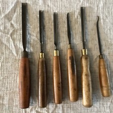 6 English Made Carving Chisels Sheffield England