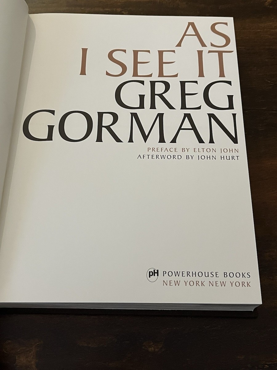 Greg Gorman 写真集 As I See It As I See It by Greg Gorman (2000, Hardcover) for sale online