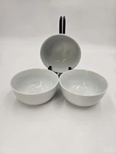 (3) TABLETOPS AVENUE WHITE PORCELAIN COUPLE BOWLS 6"