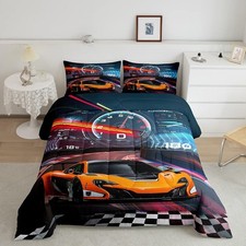 Feelyou Boys Race Car Twin Size Bedding Set Kids Racing Car Comforter Extreme...