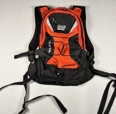 Coleman Max Hydration Backpack Elate 14L Black and Red NO BLADDER