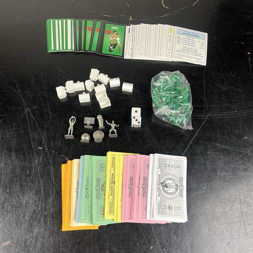 BOSTON CELTICS MONOPOLY Collector's Edition Board Game Parker Brothers PARTS LOT