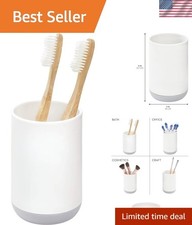 Sleek and Durable iDesign Toothbrush Holder - 3 Slots for Organized Bathroom Use