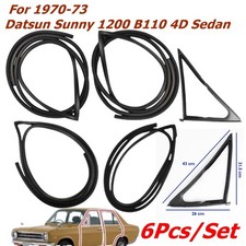 6x Front Rear Door Vent Window Weatherstrip Rubber Seal For 1970-73 Datsun Sunny