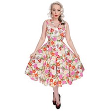 Hearts & Roses Adelise Roses Floral Swing Dress - sizes S-2XL (UK 8-18)