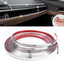 16Ft Chrome Car Trim Strip 1/4" Scratch-Proof Self-Adhesive Molding for Door B