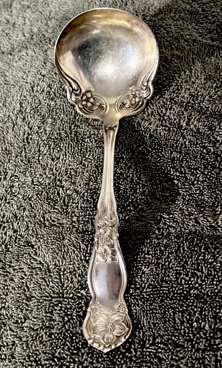Antique Wm Rogers Ladle Arbutus Pattern 880 RAA 7.5” Ornate Floral Nov 29 1910