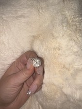 5.17 CTW Diamond Engagement Ring 4.37ct Round Brilliant E VS2 14k White Gold