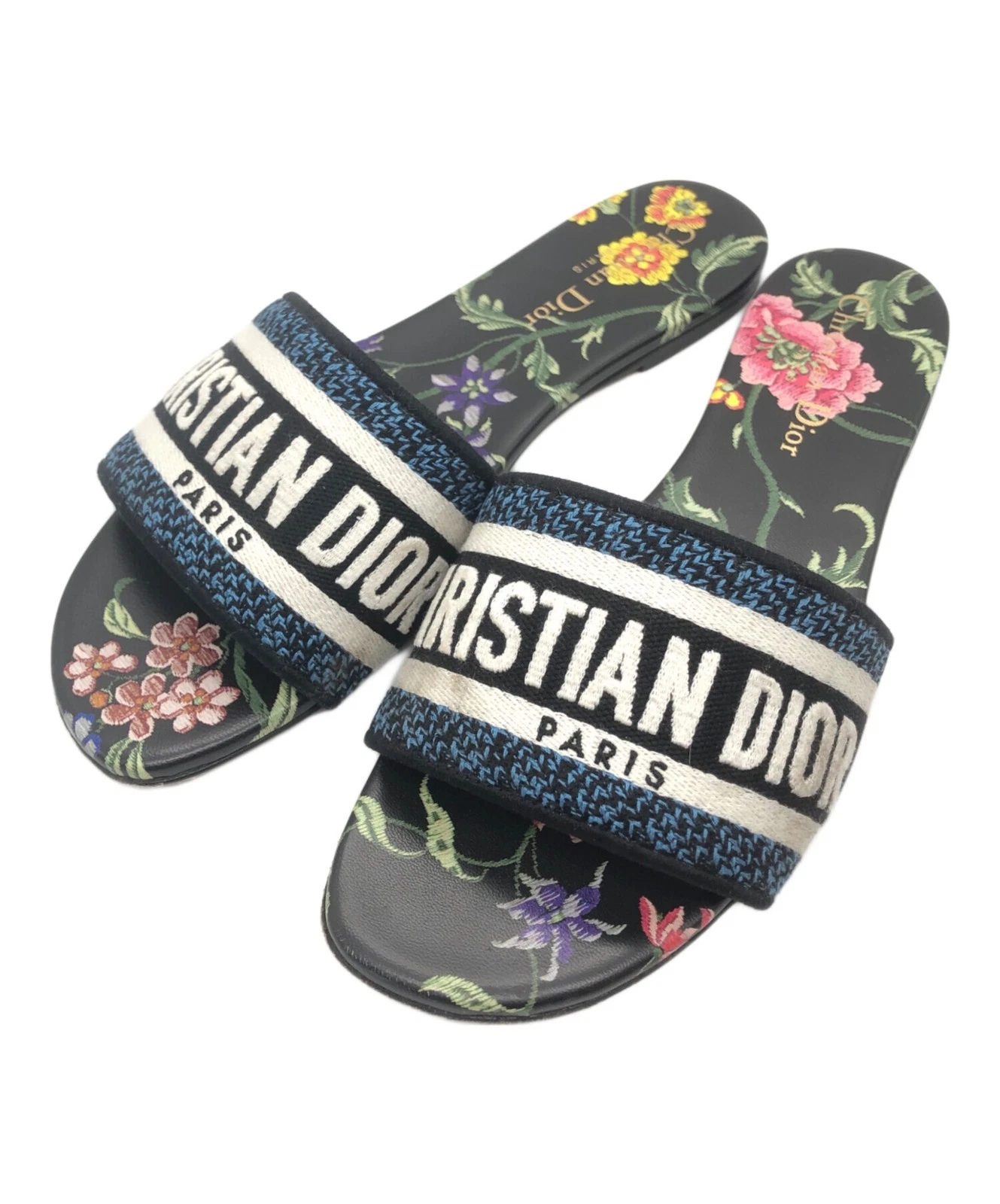 Christian Dior / (Christian Dior) mulet bleu marine x noir taille:37