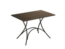 Tavolo pigalle emu 118x76 cm marrone in acciaio verniciato pieghevole  giardino
