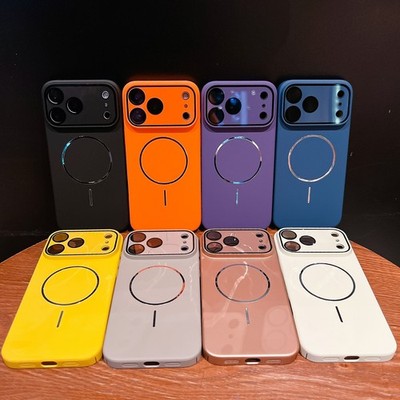 For iPhone 17 Pro Max 16 15 14 13 Full Lens Camera Magnetic Hard PC Back Case
