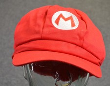 Super Mario Bros Hat MARIO Cap Anime Cosplay Costume Adult Red One Size