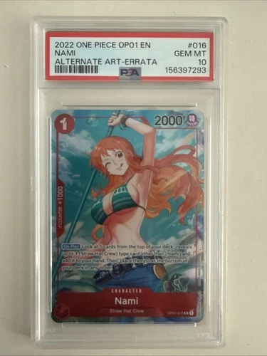 Nami (Parallel) OP01-016 Romance Dawn Foil PSA 10 Errata