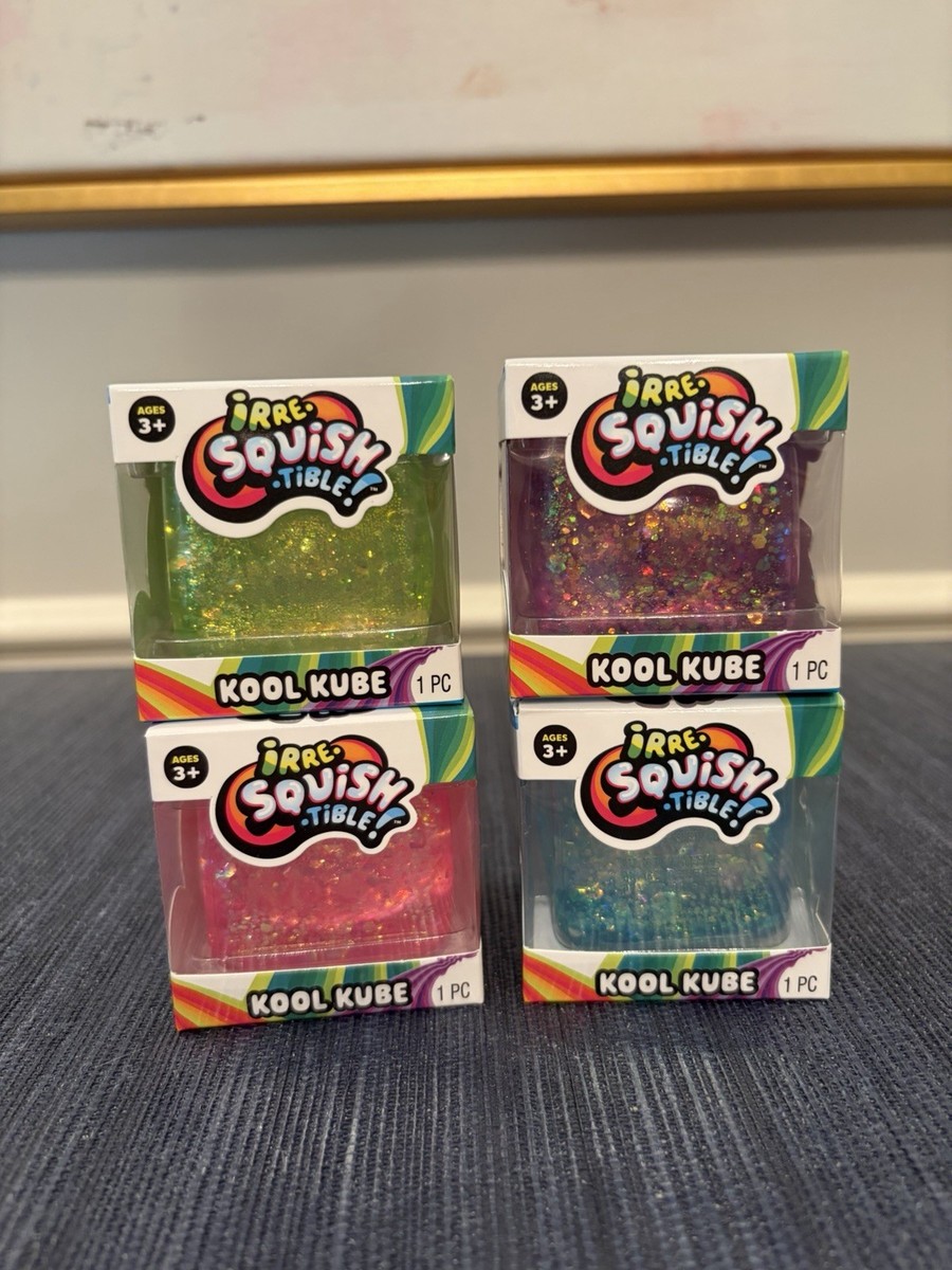 Lot Of 4 IrreSquishTible Ja Ru Kool Kube Stretchy Squeeze Toy Tik