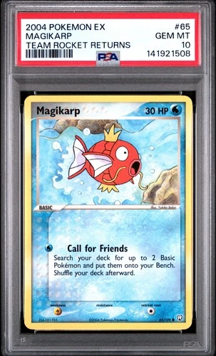 2004 POKEMON EX TEAM ROCKET RETURNS #65 MAGIKARP PSA 10