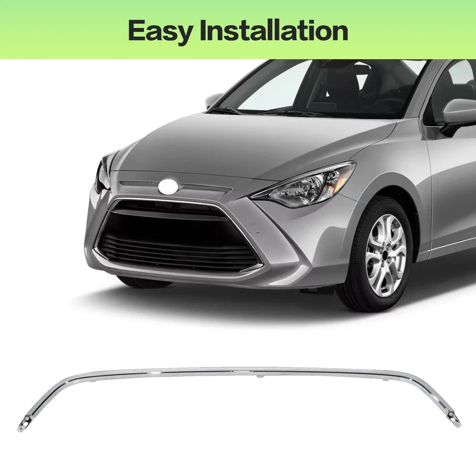 Front Center Grille Trim Chrome For Toyota Yaris/Yaris IA/Scion Sedan 2016-2020 - Imagem 3 de 4