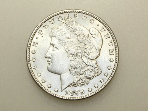 1878-P 7TF $1 MORGAN SILVER ONE DOLLAR CH/GEM BU