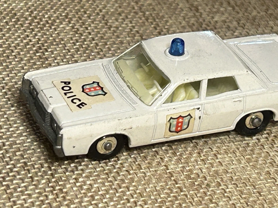 Lesney Matchbox 55 or 73 Mercury Police Car BLUE Dome Light Chrome Hubs No Box - Image 3 of 4