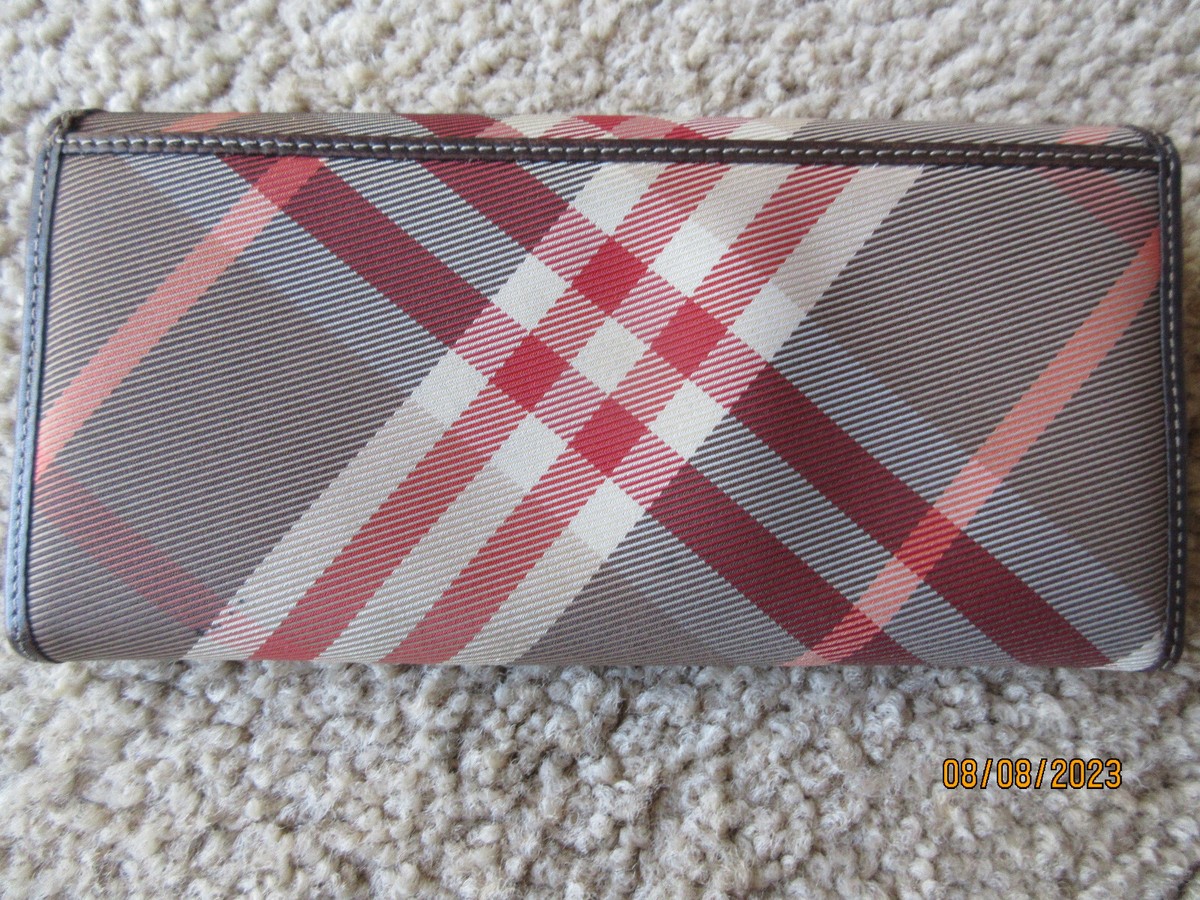 小物 BURBERRY BLUE LABEL check long wallet Burberry Blue Label Haymarket Check Long Wallet | eBay