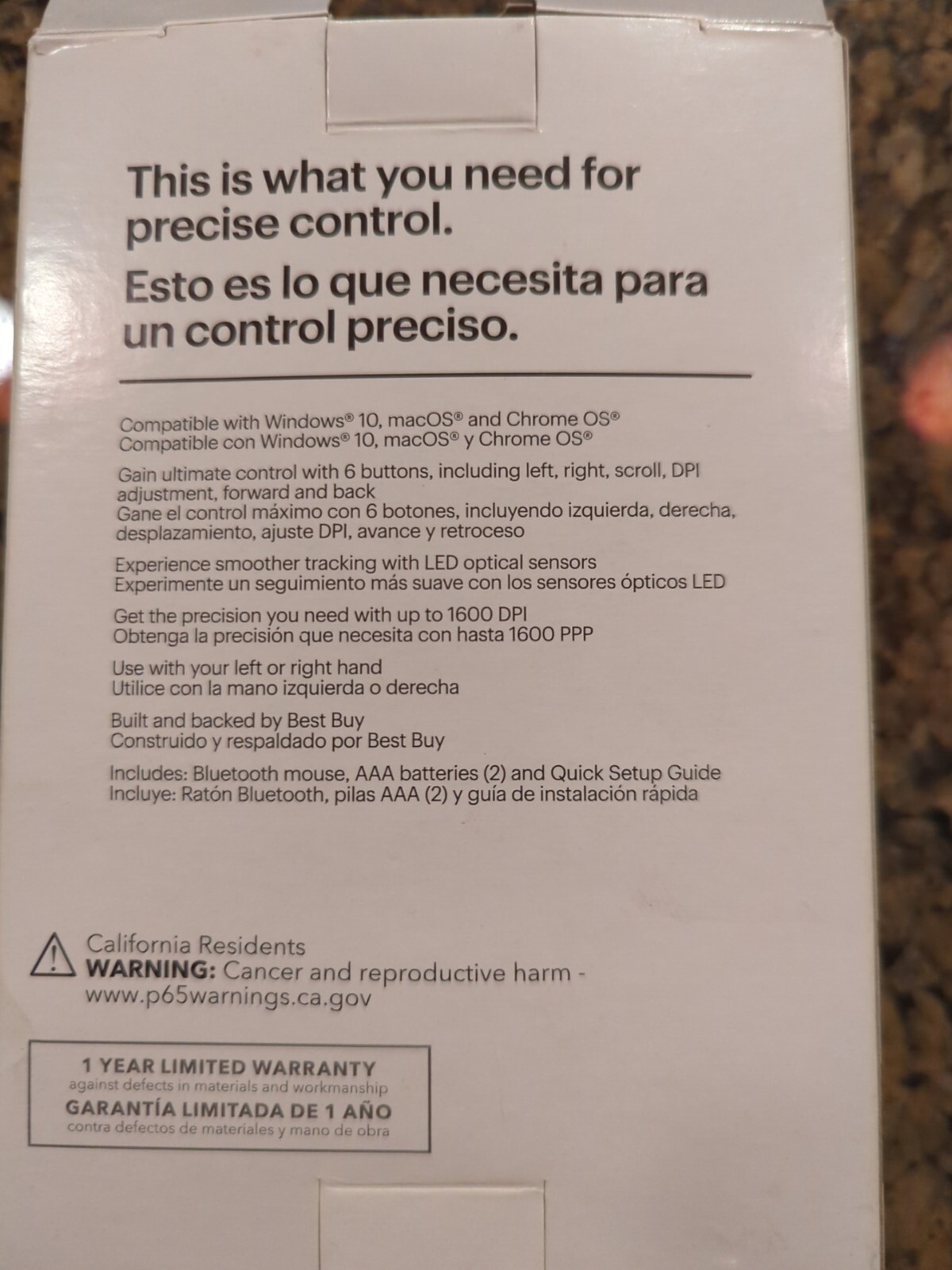 Best Buy essentials- Bluetooth 5.1 - 6 Button Mouse Black New In Box 