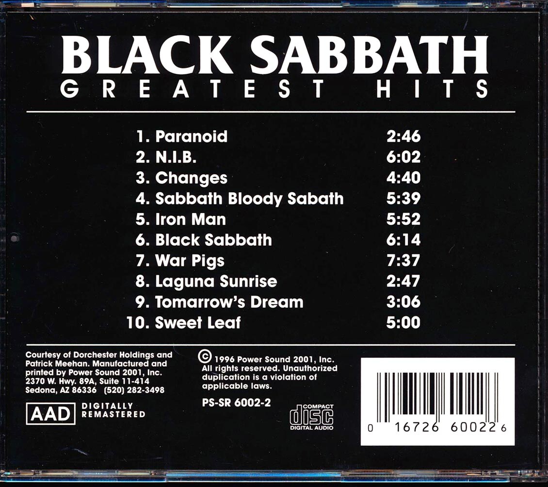 CD Black Sabbath - Greatest Hits | eBay