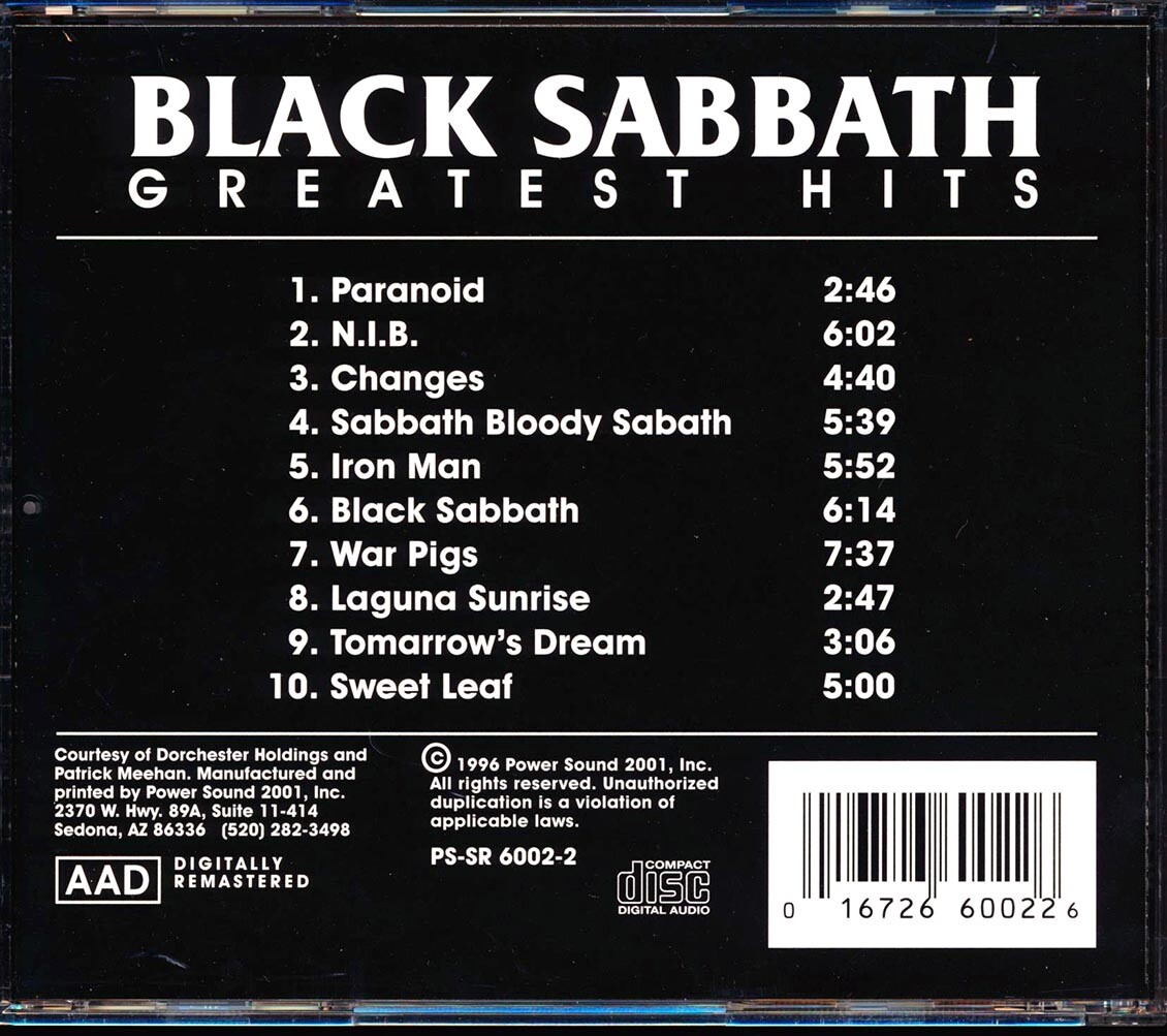 Black Sabbath - Greatest Hits - CD 