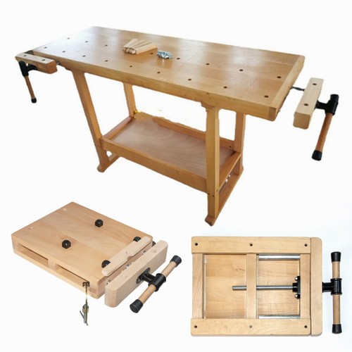 Work Bench Hardwood Workbench Desktop Woodworking or Connecting Rod Table Clamp - Picture 2 of 20