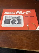 Minolta AL-F Owners Manual Great Condition