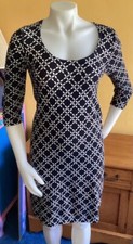Ann Taylor Sweater Dress-XS-EUC-Navy Print- Cotton- Wear to Work