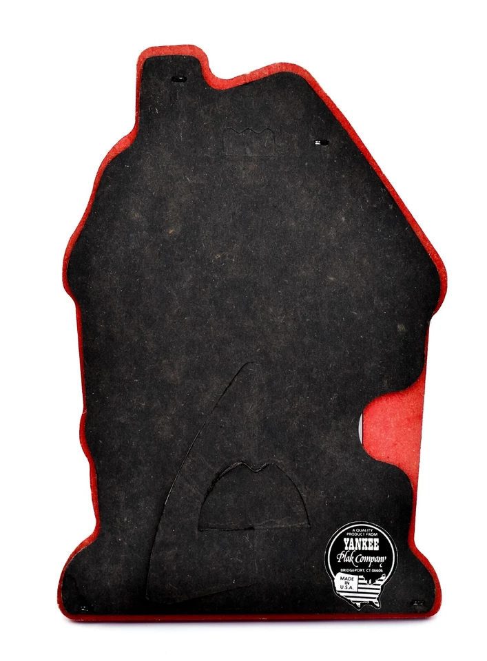 Marco de fotos de taller de Papá Noel, madera, rojo, reno, buzón, nieve, se adapta a foto 3"x4" 1987 Foto 2 de 3