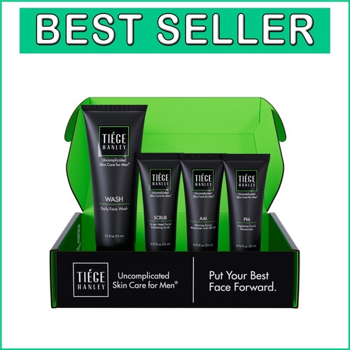 Essential Routine Level 1: Men's Skin Care Kit for Sensitive Skin & Hydration