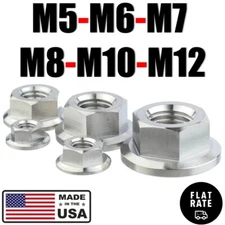 M5 M6 M7 M8 M10 M12 M14 Titanium Hex Flange Nut With or W/Out Self-Lock Insert