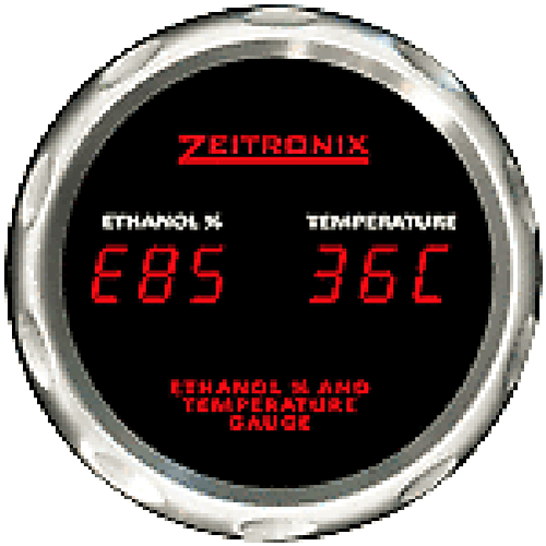 ZEITRONIX Doppelt E % & Benzin Temperatur für ECA-2 & Can Bus (Rot/Silber)