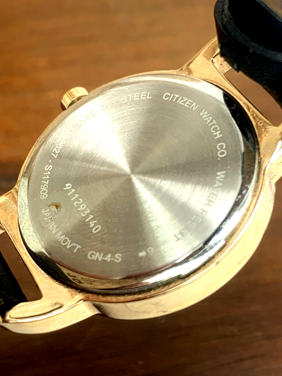 Citizen Women\'s Watch 9627-S117909 Quartz Gold Petite 26mm Black Leather… Citizen Women main image 4