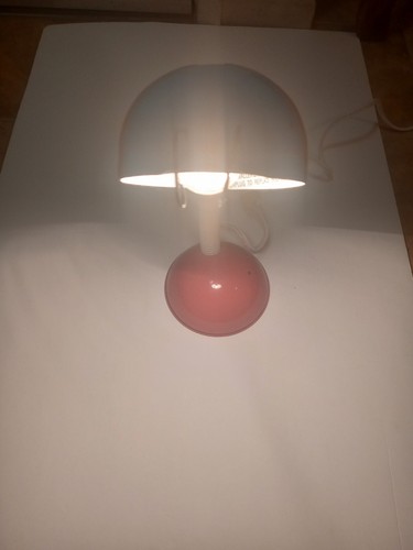 Vintage Lady Bug Desk Lamp dresser lamp pink and light blue - Picture 14 of 15