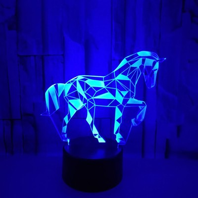 3d Led Lamp Stunning Visual Effect Create Atmosphere 3d Horse Shape Led Desk