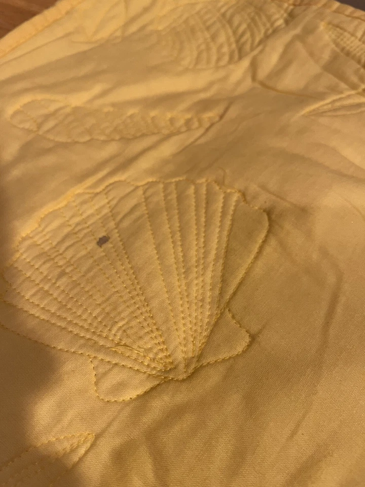 Edredón Max Studio amarillo conchas marinas patrón playa fundas completas/queen Foto 3 de 4