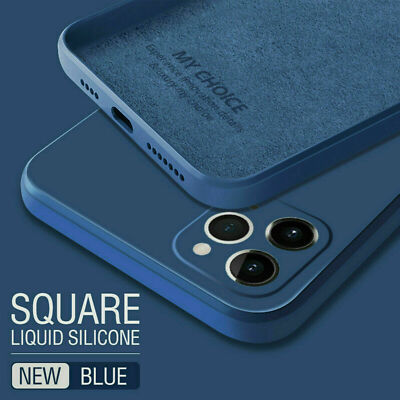 For iPhone Pro Max 15 14 13 12 11 XR Silicone Phone Case Shockproof Rubber Cover