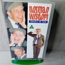 NORMAN WISDOM TROUBLE ON TOUR VHS -RARE RETRO VIDEO TAPE MOVIE