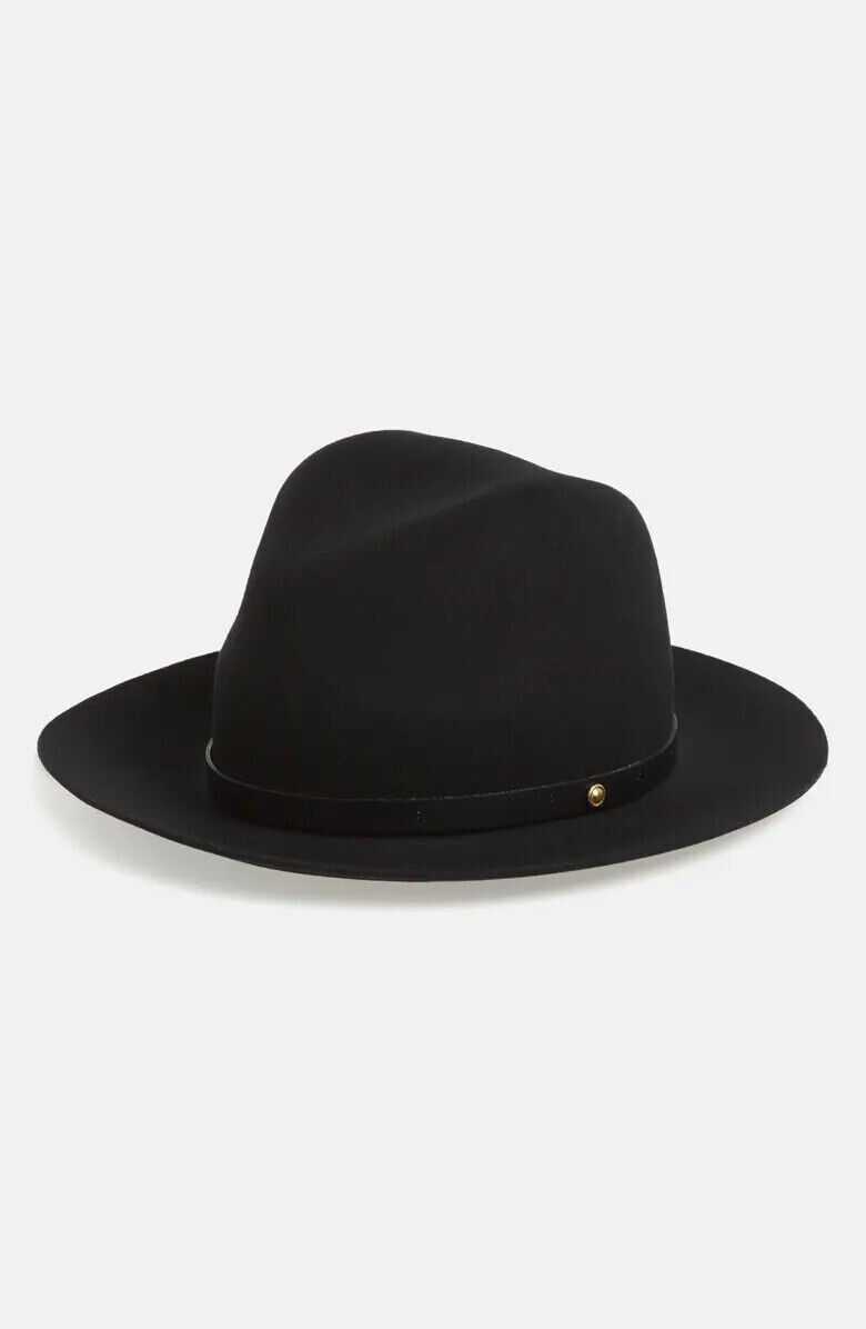 NWOT Rag & Bone black floppy brim wool fedora hat NWOT RAG & BONE FLOPPY BRIM FELTED WOOL FEDORA HAT BLACK  main image 3