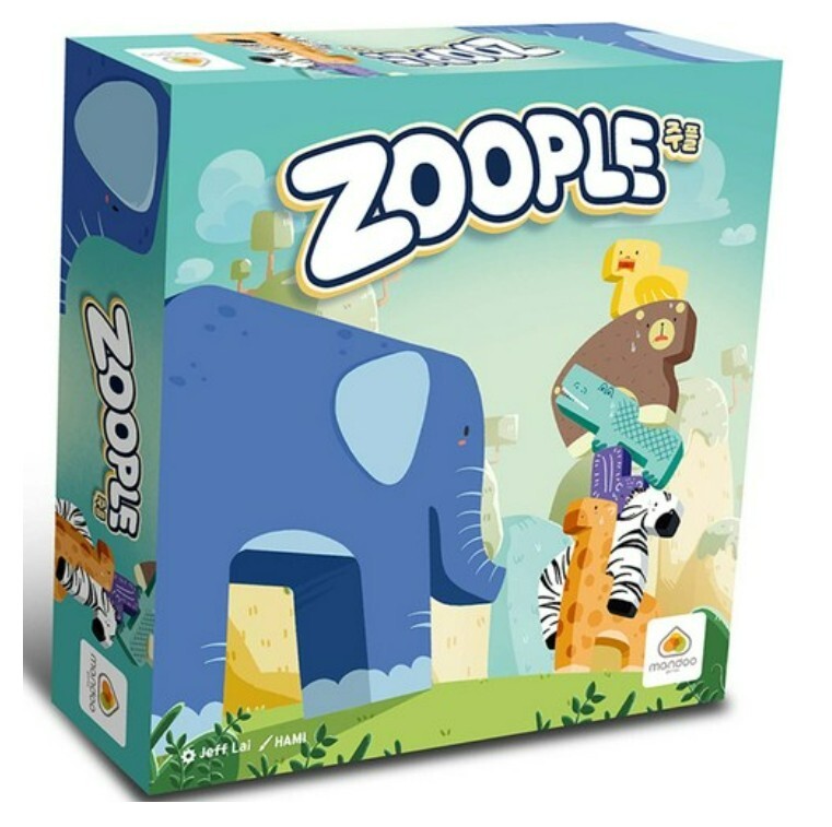 Zoople Board Game Animal Block Stacking Game Card Simple Rule Very