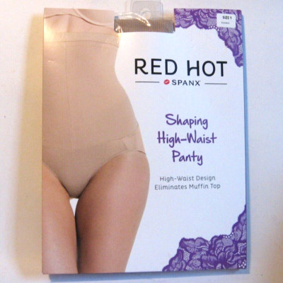 Red Hot SPANX Shaping High-Waist Panty Size 1 Barest Eliminates Muffin Top New