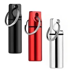 3Pcs Small Pill Case Keychain Waterproof Portable Pill Holder Keychain